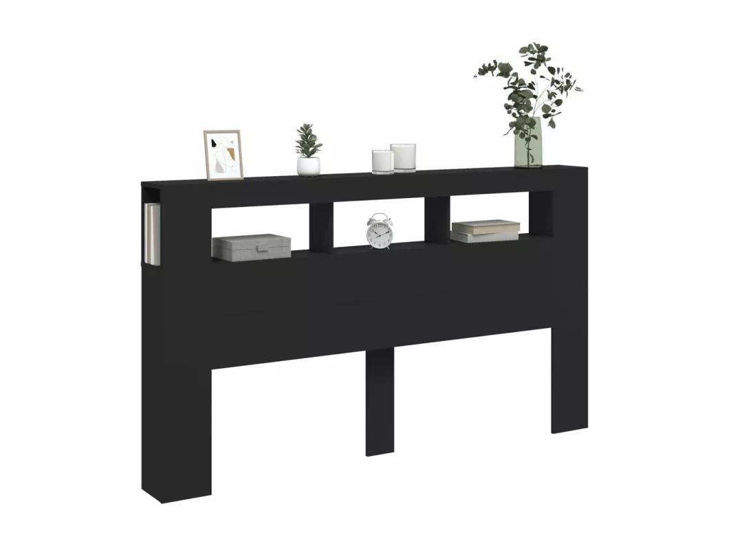 Kauf Unique LED-Kopfteil Schwarz 180x18,5x103,5 cm Holzwerkstoff Neuheiten