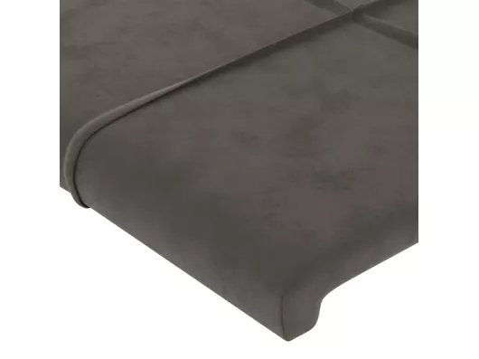 Kauf Unique Kopfteil mit Ohren Dunkelgrau 203x16x118/128 cm Samt Bestseller
