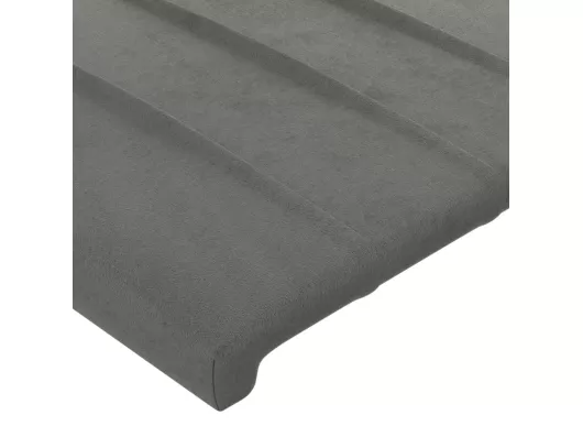 Kauf Unique LED Kopfteil Hellgrau 183x16x118/128 cm Samt Saisonale Angebote