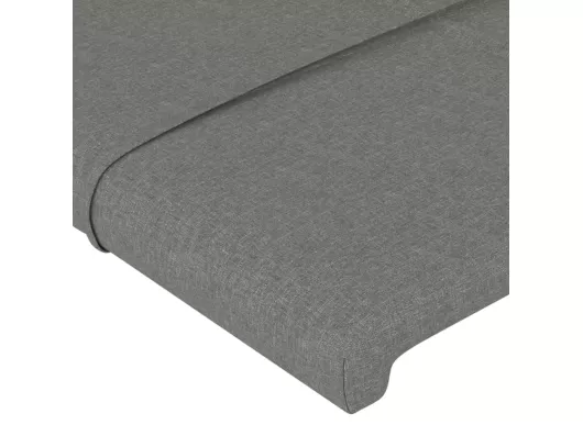 Kauf Unique Kopfteil mit Ohren Dunkelgrau 203x23x118/128 cm Stoff Räumungsverkauf