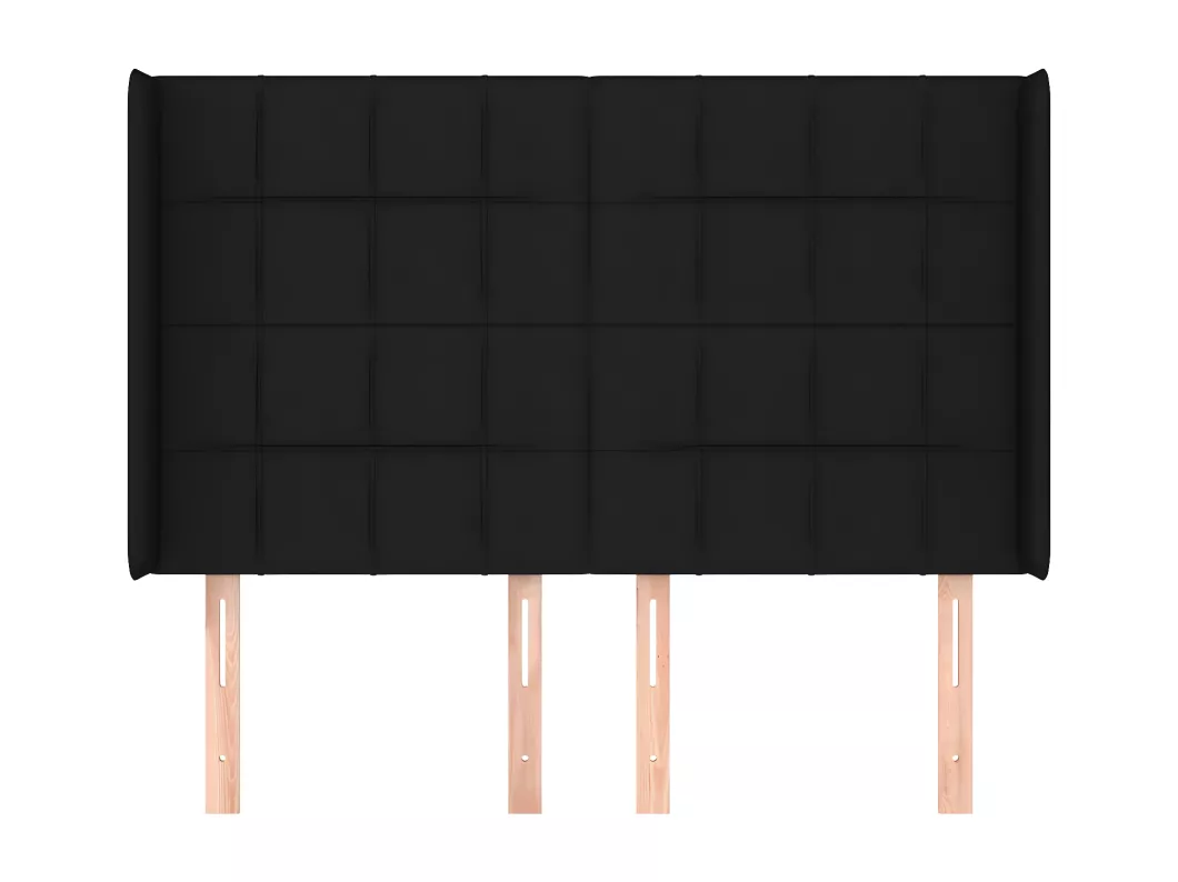 Kauf Unique Kopfteil mit Ohren Schwarz 147x16x118/128 cm Stoff Kauf eins, bekomm eins gratis