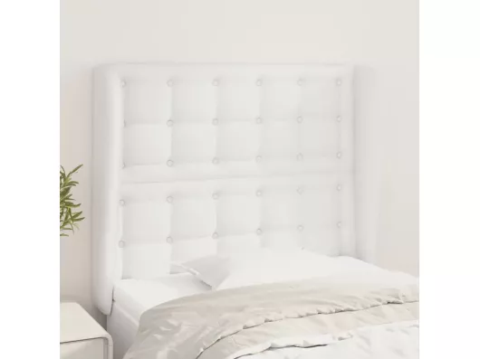 Kauf Unique Kopfteil mit Ohren Weiß 93x23x118/128 cm Kunstleder Tägliche Deals