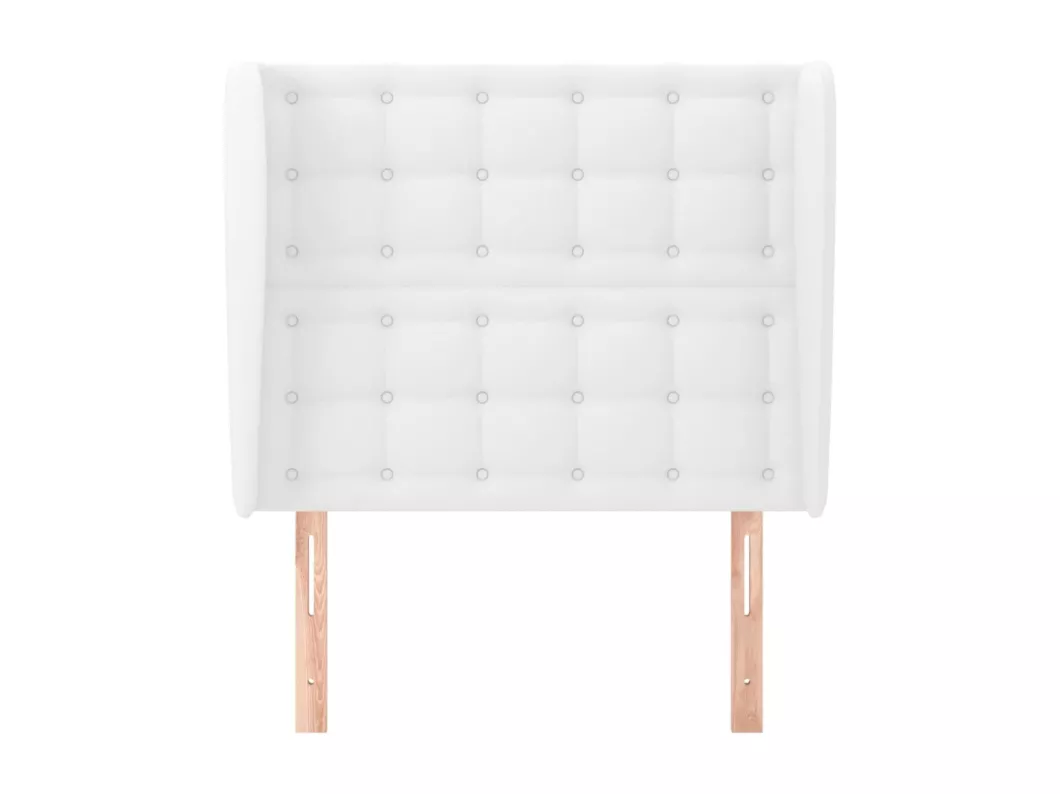 Kauf Unique Kopfteil mit Ohren Weiß 93x23x118/128 cm Kunstleder Tägliche Deals
