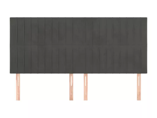 Kauf Unique Kopfteile 4 Stk. Dunkelgrau 90x5x78/88 cm Samt Sonderangebote