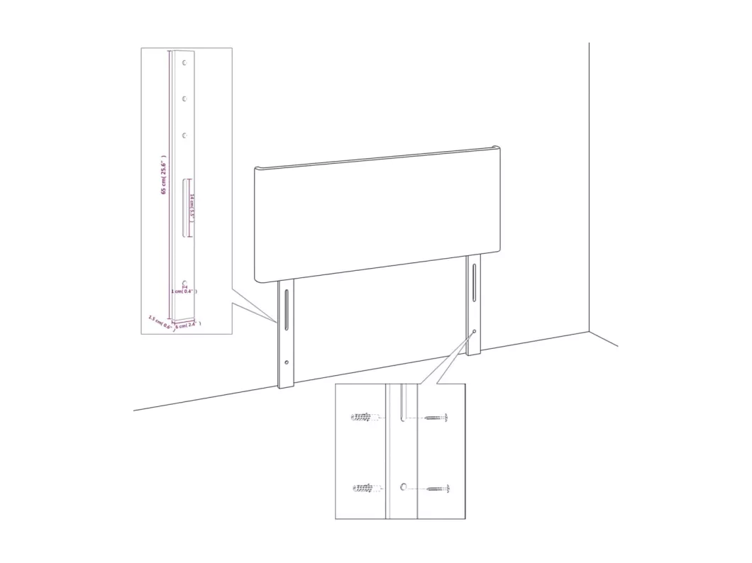Kauf Unique Kopfteile 4 Stk. Dunkelgrau 90x5x78/88 cm Samt Sonderangebote