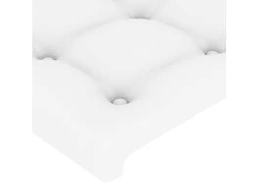 Kauf Unique Kopfteil mit Ohren Weiß 203x16x78/88 cm Kunstleder Riesige Ersparnisse
