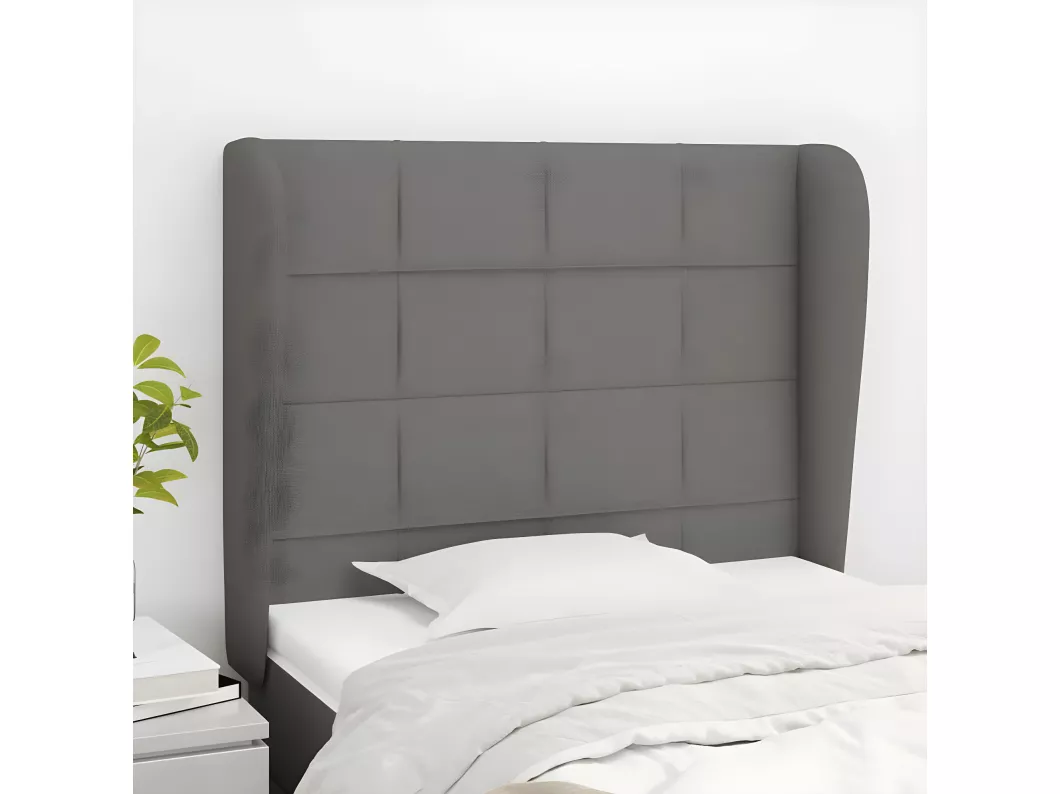 Kauf Unique Kopfteil mit Ohren Dunkelgrau 93x23x118/128 cm Stoff Begrenzte Freigabe
