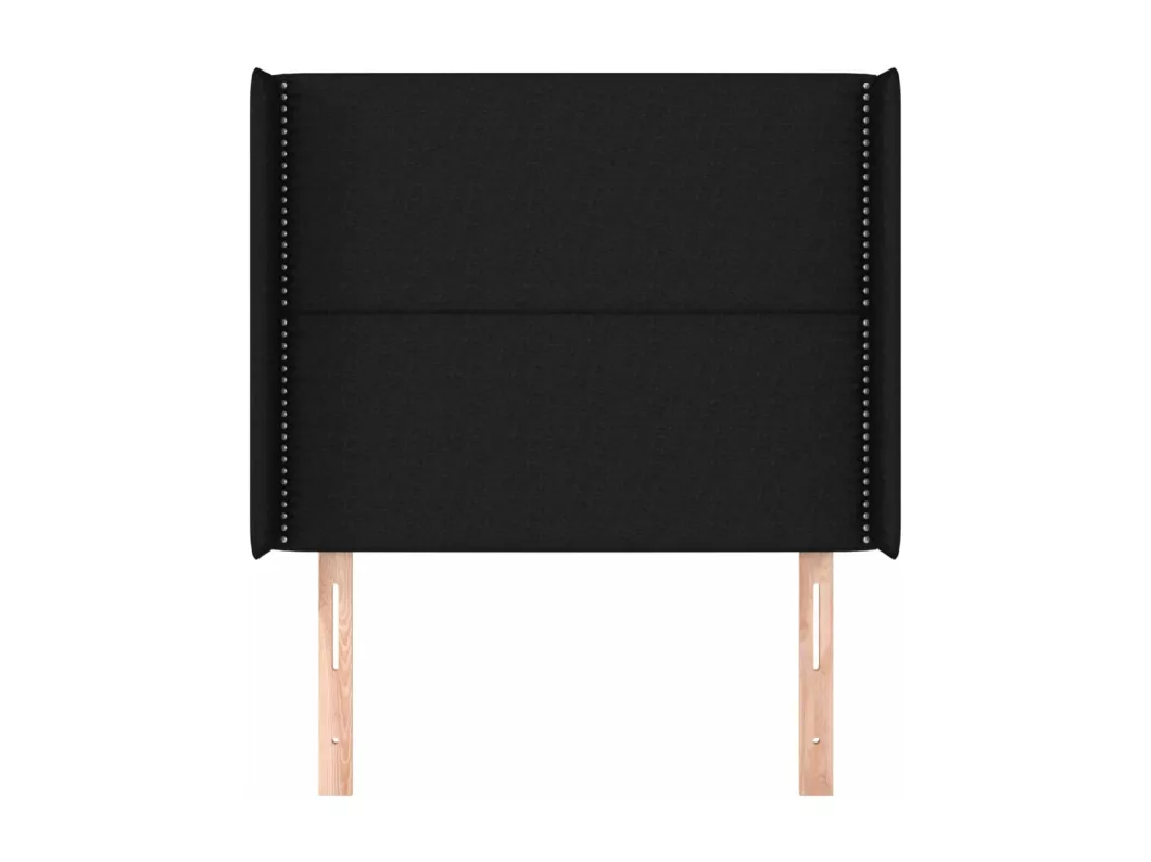 Kauf Unique Kopfteil mit Ohren Schwarz 83x16x118/128 cm Stoff Letzter Tag