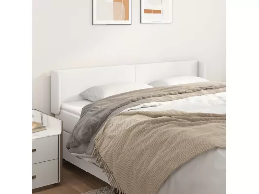 Kauf Unique Kopfteil mit Ohren Weiß 203x16x78/88 cm Kunstleder Zeitbegrenzte Promotion