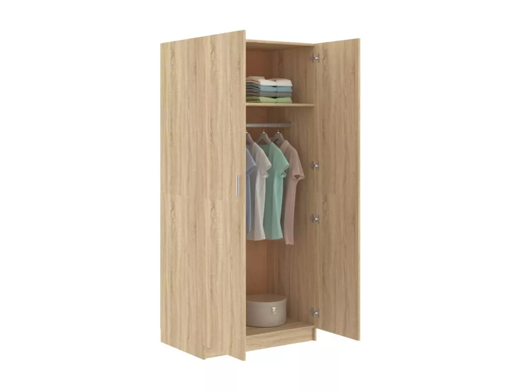 Kauf Unique Kleiderschrank Sonoma-Eiche 80x52x180 cm Holzwerkstoff Bis zu 65% Rabatt