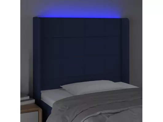 Kauf Unique LED Kopfteil Blau 83x16x118/128 cm Stoff Nur noch ein Tag übrig