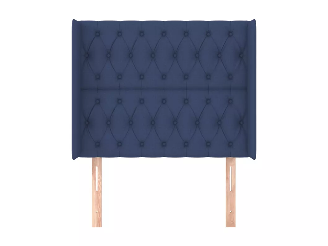 Kauf Unique Kopfteil mit Ohren Blau 103x16x118/128 cm Stoff Super Rabatt