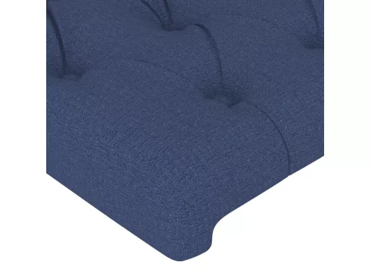 Kauf Unique Kopfteil mit Ohren Blau 103x16x118/128 cm Stoff Super Rabatt