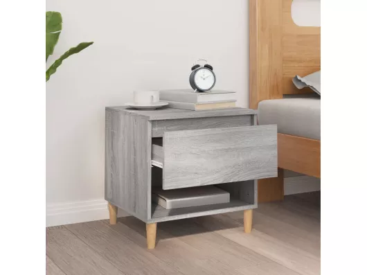 Kauf Unique Nachttisch Grau Sonoma 50x46x50 cm Holzwerkstoff Black Friday Preise