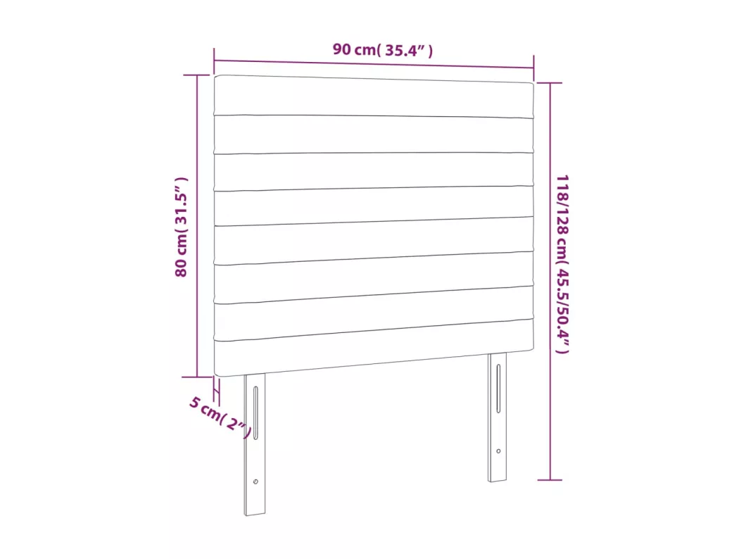Kauf Unique LED Kopfteil Dunkelgrau 90x5x118/128 cm Stoff 50% Rabatt für begrenzte Zeit