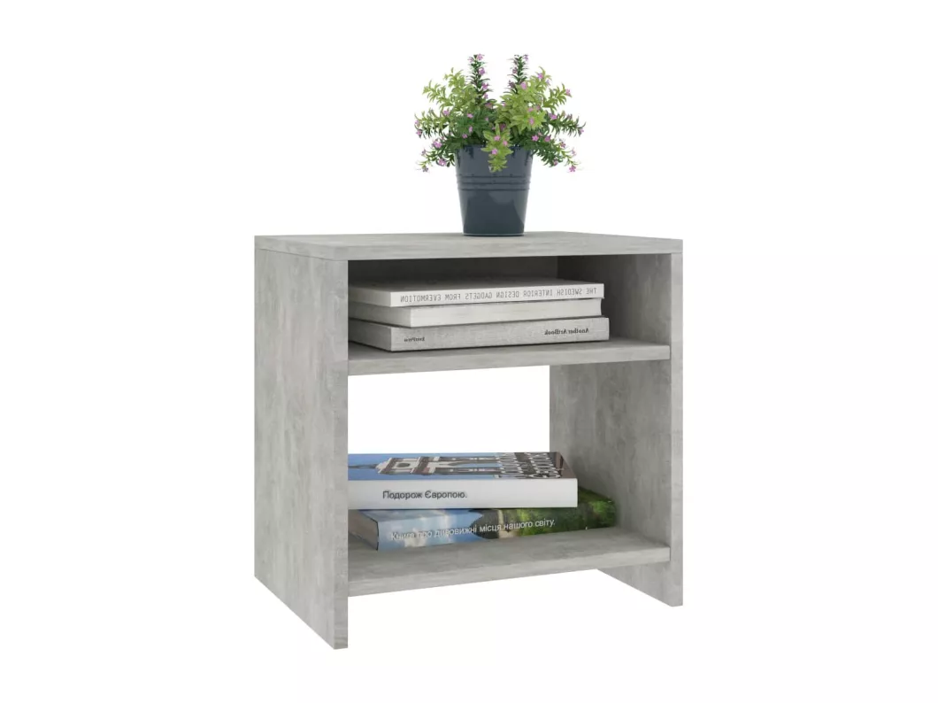Kauf Unique Nachttische 2 Stk. Betongrau 40x30x40 cm Holzwerkstoff im Angebot