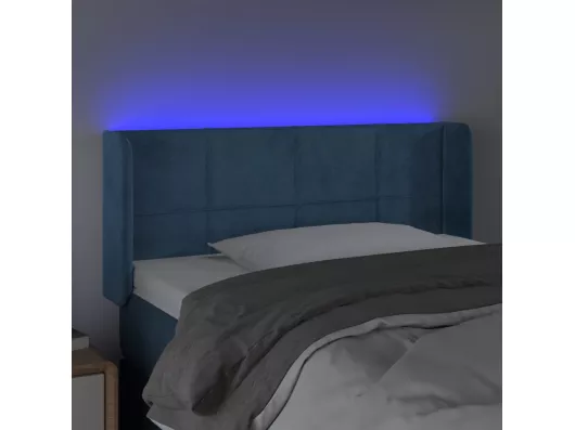 Kauf Unique LED Kopfteil Dunkelblau 103x16x78/88 cm Samt Blitzverkäufe
