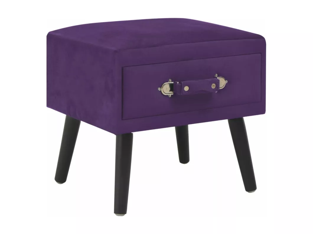 Kauf Unique Nachttisch Dunkelviolett 40 x 35 x 40 Samt