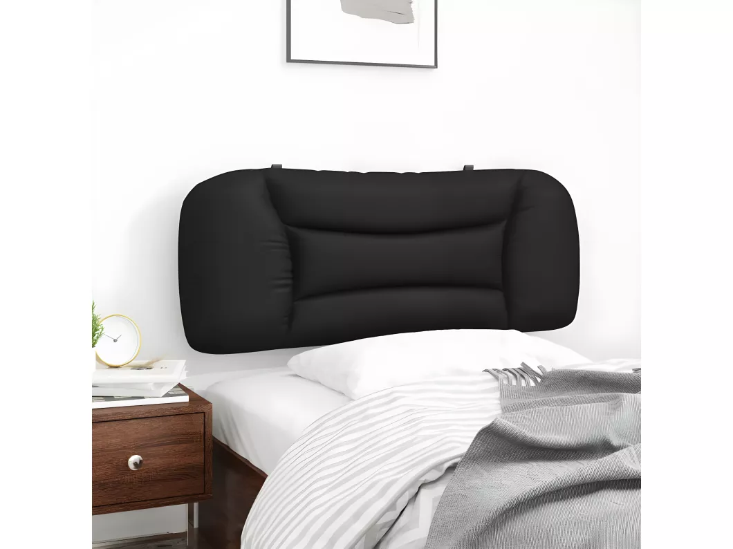 Kauf Unique Kopfteil-Kissen Schwarz 100 cm Kunstleder Limitierter Zeitrabatt