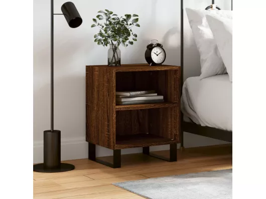 Kauf Unique Nachttisch Braun Eichen-Optik 40x30x50 cm Holzwerkstoff