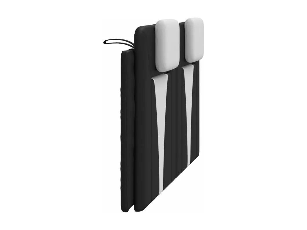 Kauf Unique Kopfteil-Kissen Schwarz und Weiß 120 cm Kunstleder Günstig kaufen