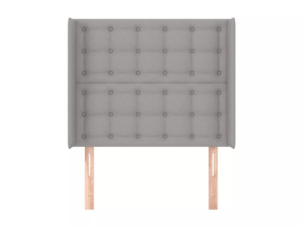Kauf Unique Kopfteil mit Ohren Hellgrau 93x16x118/128 cm Stoff Flash Sale