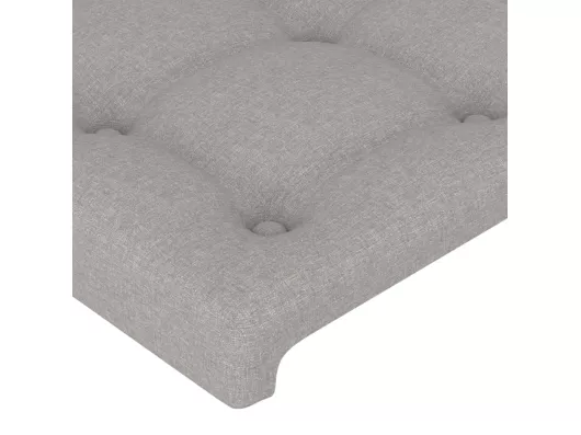 Kauf Unique Kopfteil mit Ohren Hellgrau 93x16x118/128 cm Stoff Flash Sale