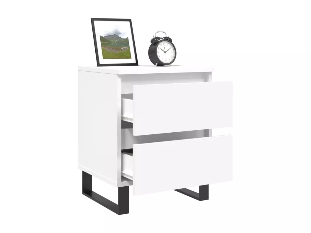 Kauf Unique Nachttisch Weiß 40x35x50 cm Holzwerkstoff Black Friday