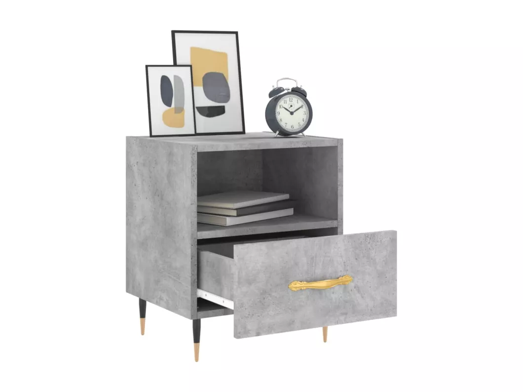 Kauf Unique Nachttische 2 Stk. Betongrau 40x35x47,5 cm Holzwerkstoff Cyber Monday