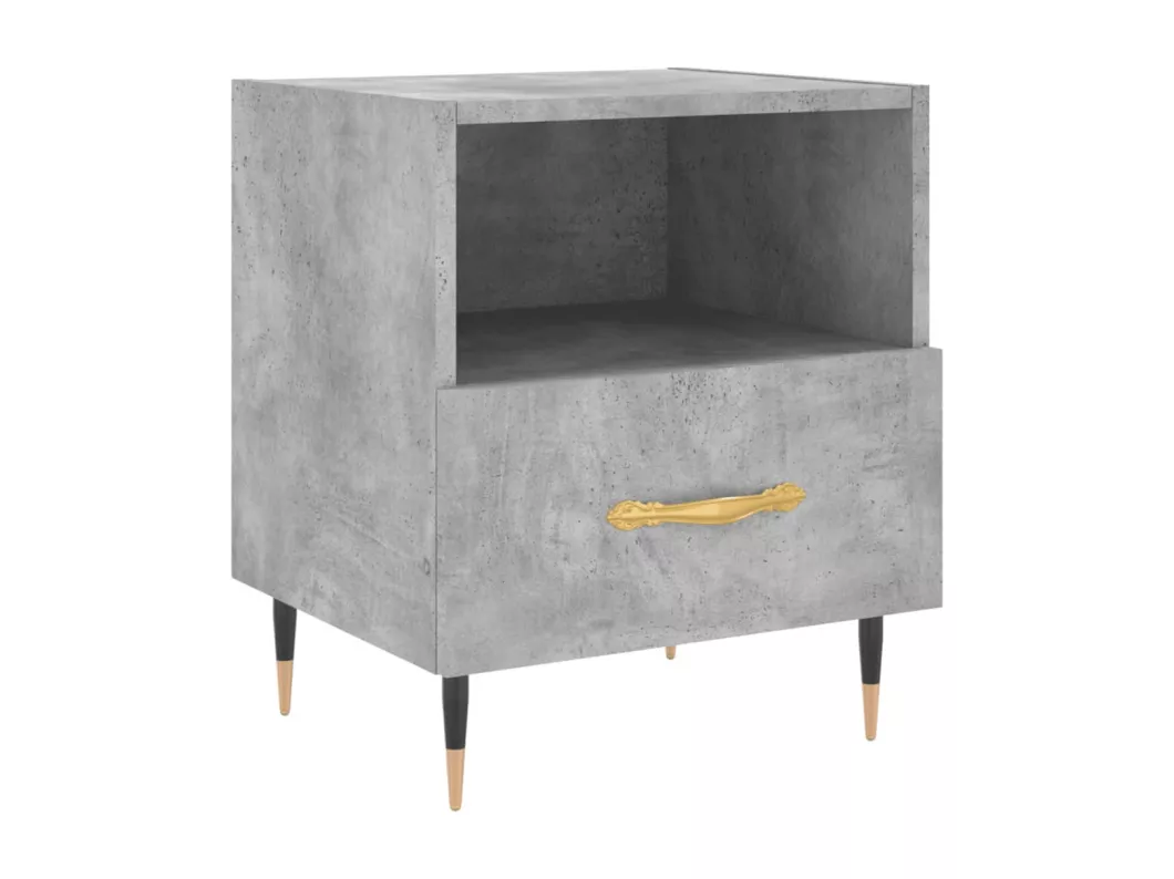Kauf Unique Nachttische 2 Stk. Betongrau 40x35x47,5 cm Holzwerkstoff Cyber Monday