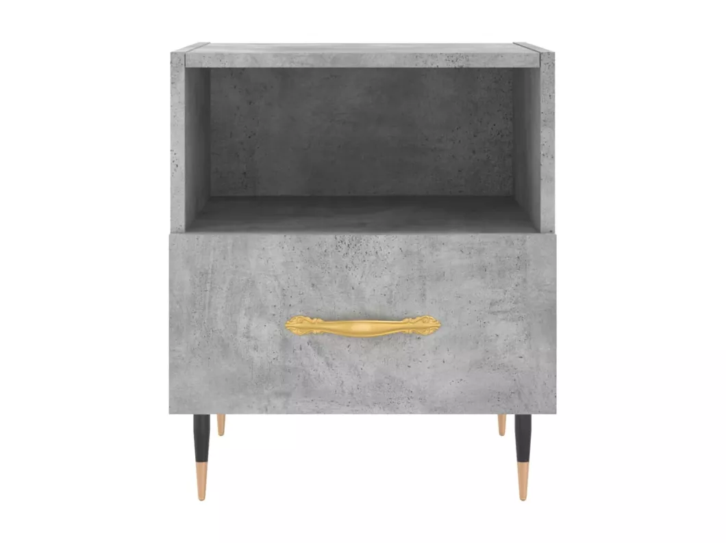 Kauf Unique Nachttische 2 Stk. Betongrau 40x35x47,5 cm Holzwerkstoff Cyber Monday