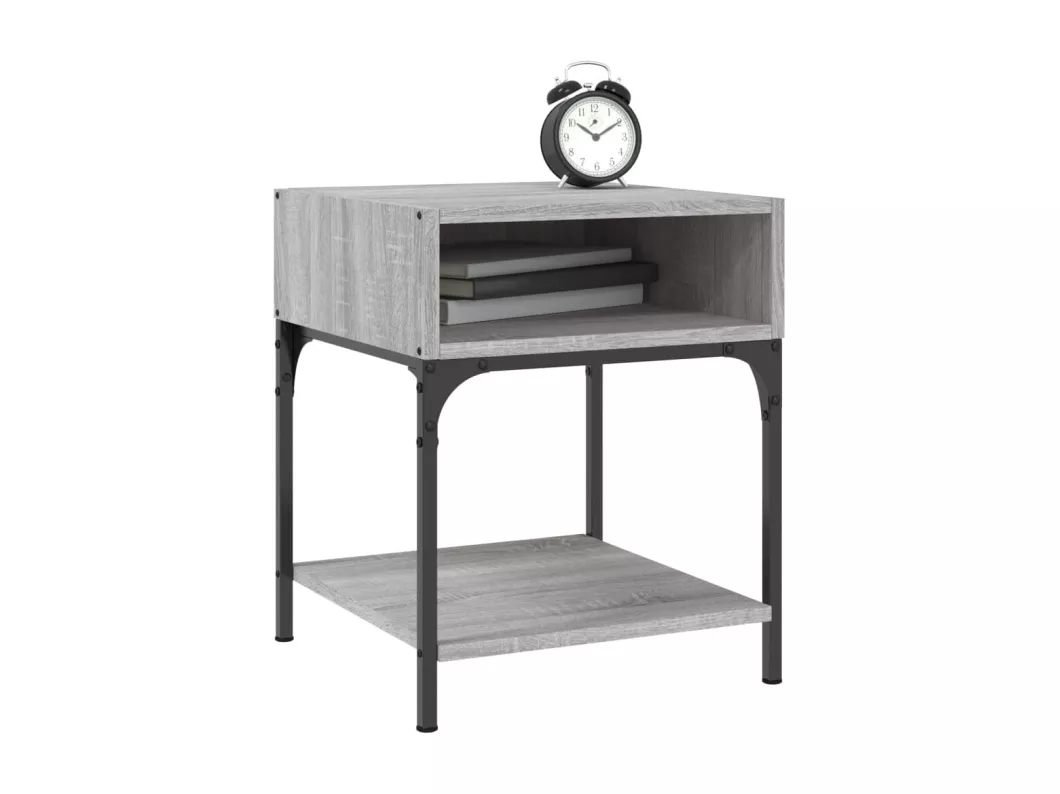 Kauf Unique Nachttische 2 Stk. Grau Sonoma 40x41x50 cm Holzwerkstoff Weihnachtsangebot