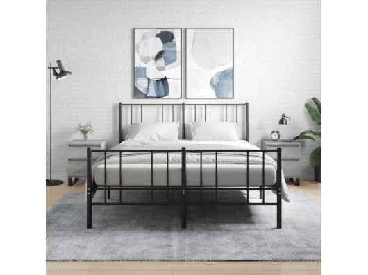 Kauf Unique Nachttische 2 Stk. Grau Sonoma 40x35x50 cm Holzwerkstoff