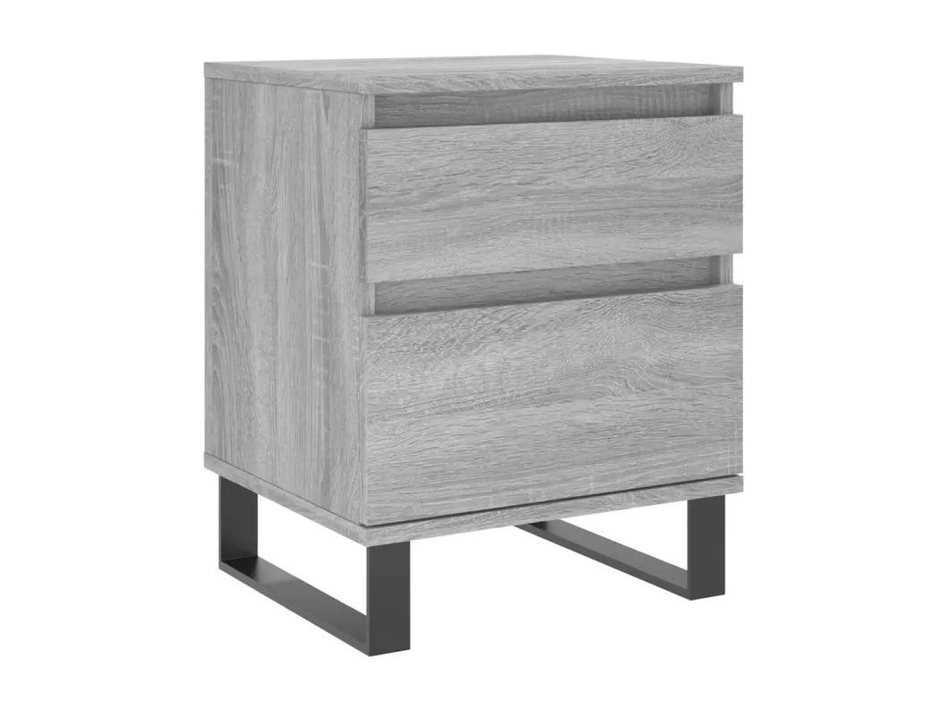 Kauf Unique Nachttische 2 Stk. Grau Sonoma 40x35x50 cm Holzwerkstoff Osterangebot