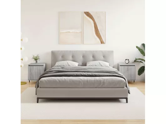 Kauf Unique Nachttische 2 Stk. Grau Sonoma 40x30x50 cm Holzwerkstoff