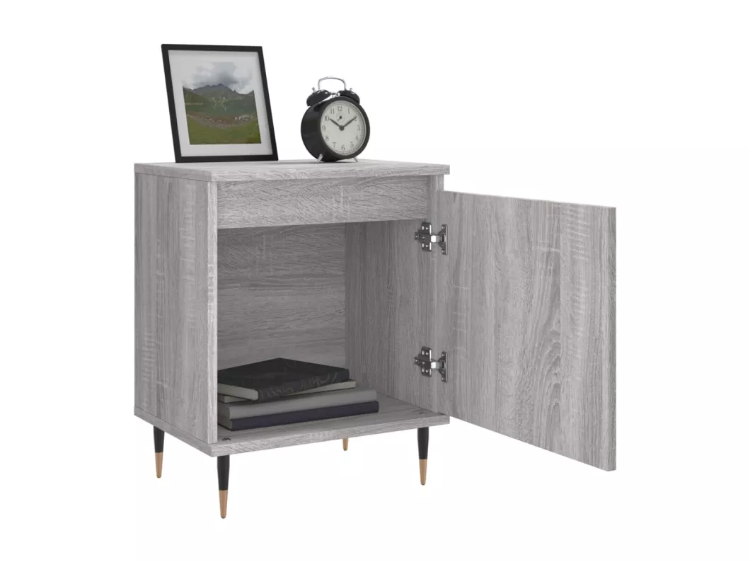Kauf Unique Nachttische 2 Stk. Grau Sonoma 40x30x50 cm Holzwerkstoff Muttertagsangebot