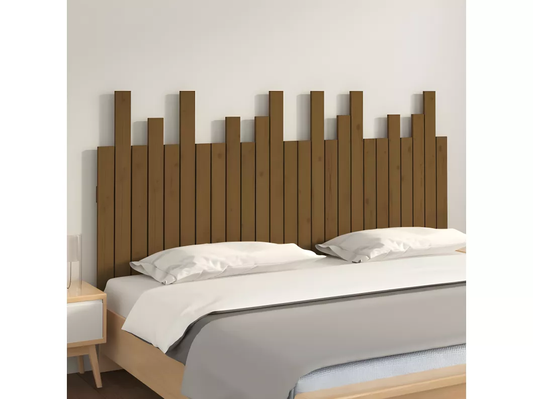 Kauf Unique Wand-Kopfteil Honigbraun 159,5x3x80 cm Massivholz Kiefer Exklusive Angebote