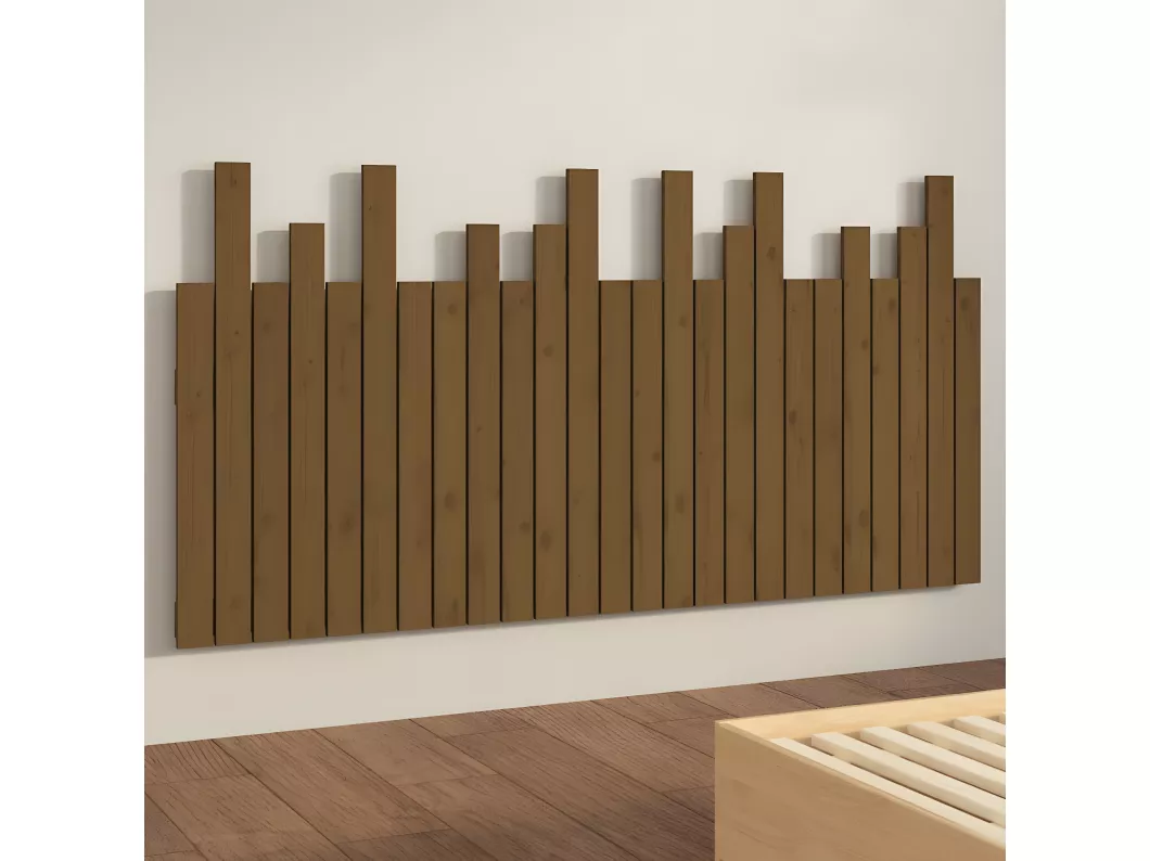 Kauf Unique Wand-Kopfteil Honigbraun 159,5x3x80 cm Massivholz Kiefer Exklusive Angebote
