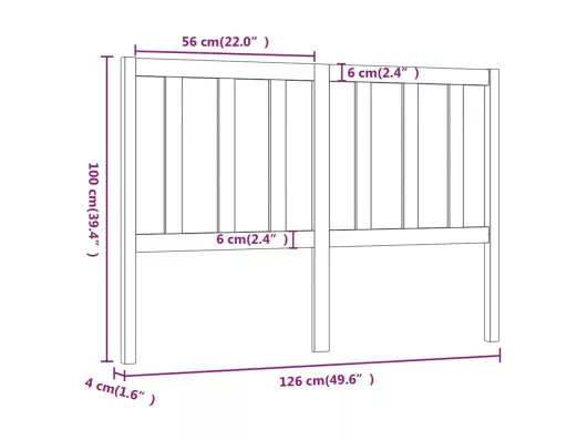 Kauf Unique Kopfteil Honigbraun 126x4x100 cm Massivholz Kiefer Blitzangebot