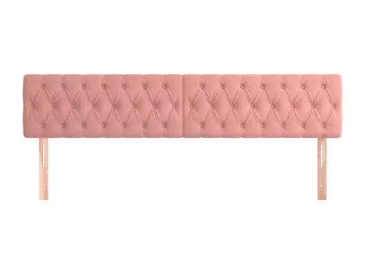 Kauf Unique Kopfteile 2 Stk. Rosa 100x7x78/88 cm Samt Neuheiten