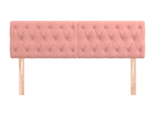 Kauf Unique Kopfteile 2 Stk. Rosa 80x7x78/88 cm Samt Räumungsverkauf