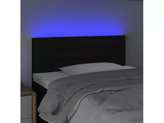 Kauf Unique LED Kopfteil Schwarz 80x5x78/88 cm Stoff Sonderangebote