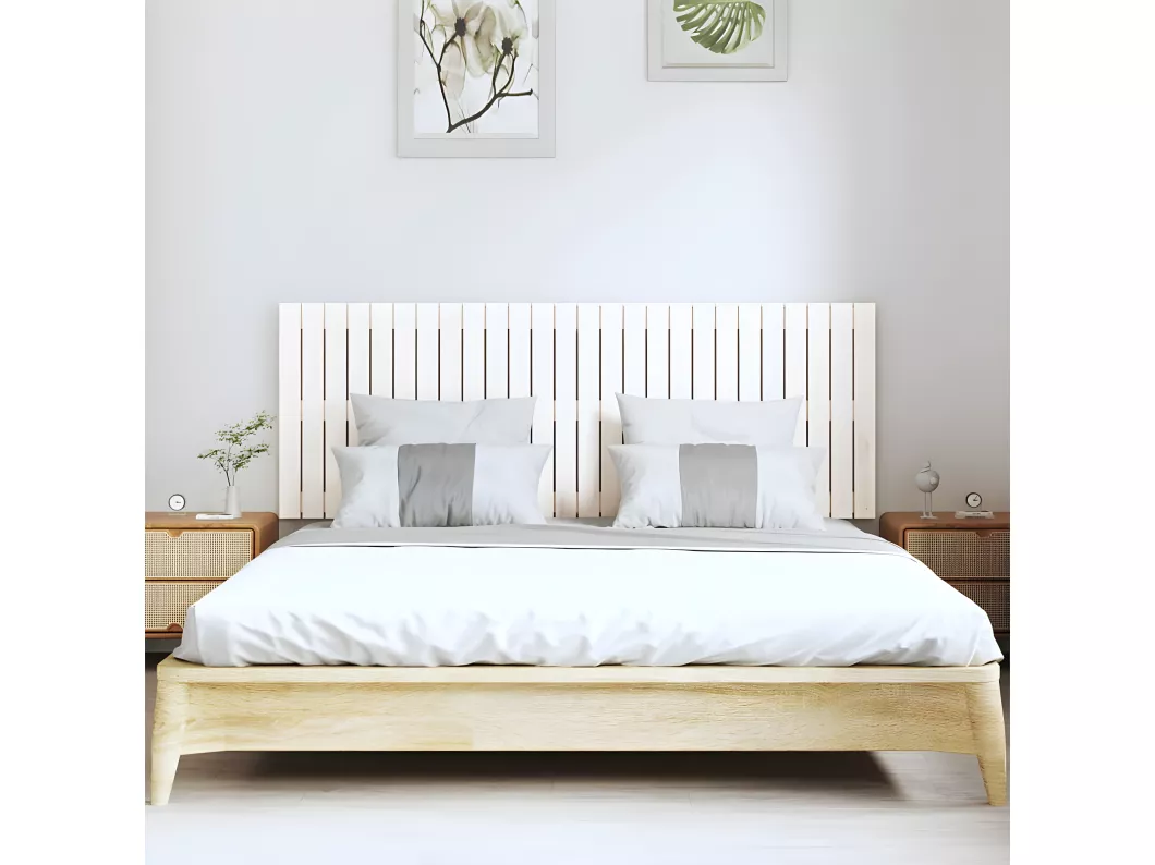 Kauf Unique Wand-Kopfteil Weiß 166x3x60 cm Massivholz Kiefer Wochenangebot