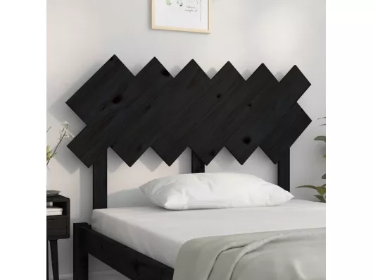 Kauf Unique Bett-Kopfteil Schwarz 122,5x3x80,5 cm Massivholz Kiefer Bis zu 65% Rabatt