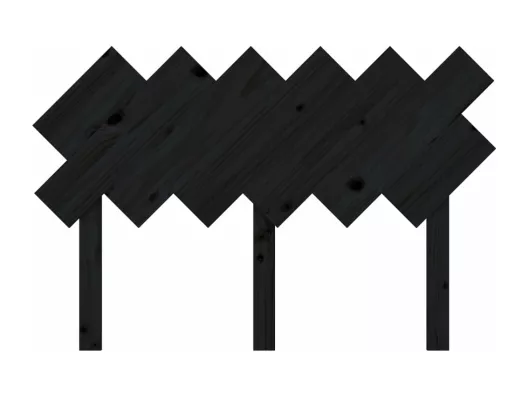 Kauf Unique Bett-Kopfteil Schwarz 122,5x3x80,5 cm Massivholz Kiefer Bis zu 65% Rabatt