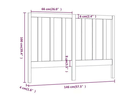 Kauf Unique Kopfteil Honigbraun 146x4x100 cm Massivholz Kiefer Discount Store für neue Produkte