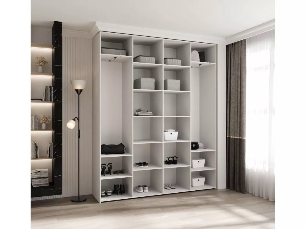 Kauf Unique Drehtürenschrank Como 4 245,5/200/40 4-türig (Weiß/Gold) Kostenloser Versand international