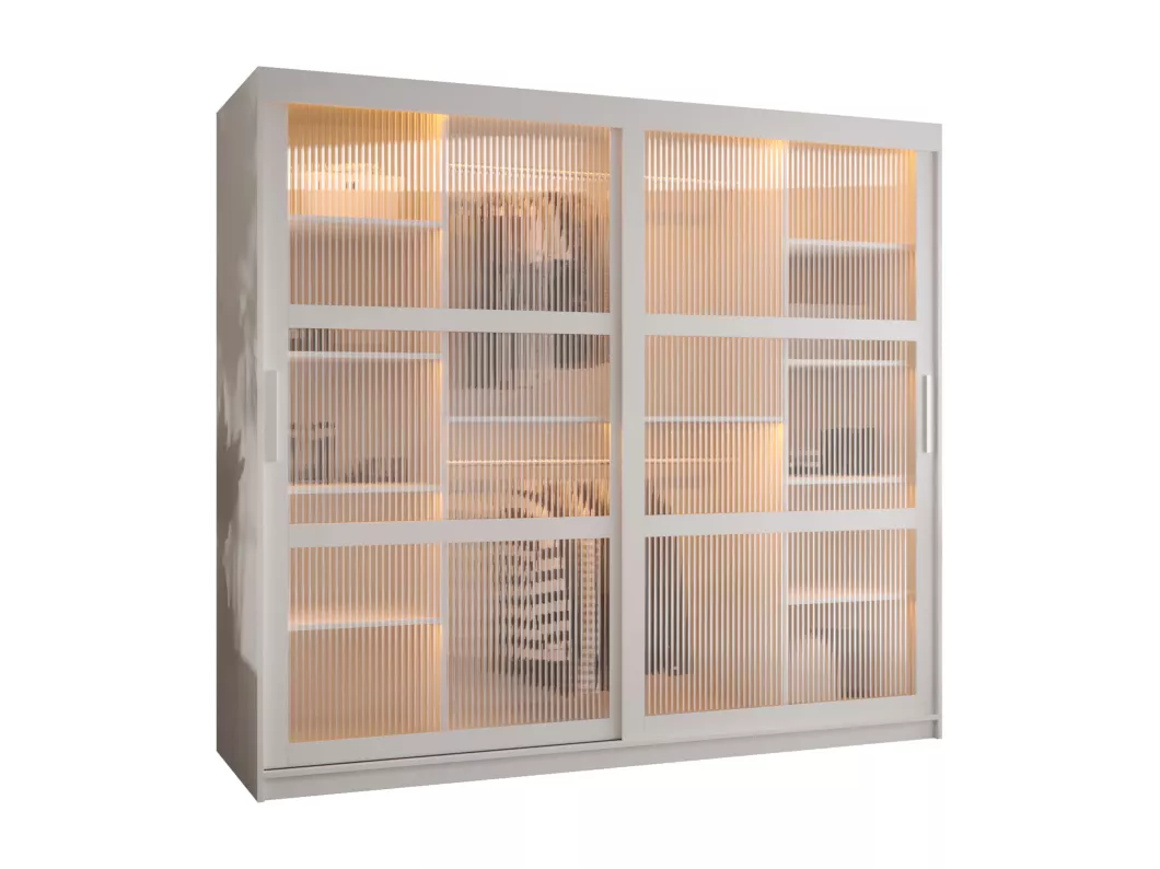 Kauf Unique SCHWEBETÜRENSCHRANK FLUTES 200/200/62 2-türig (Weiß)