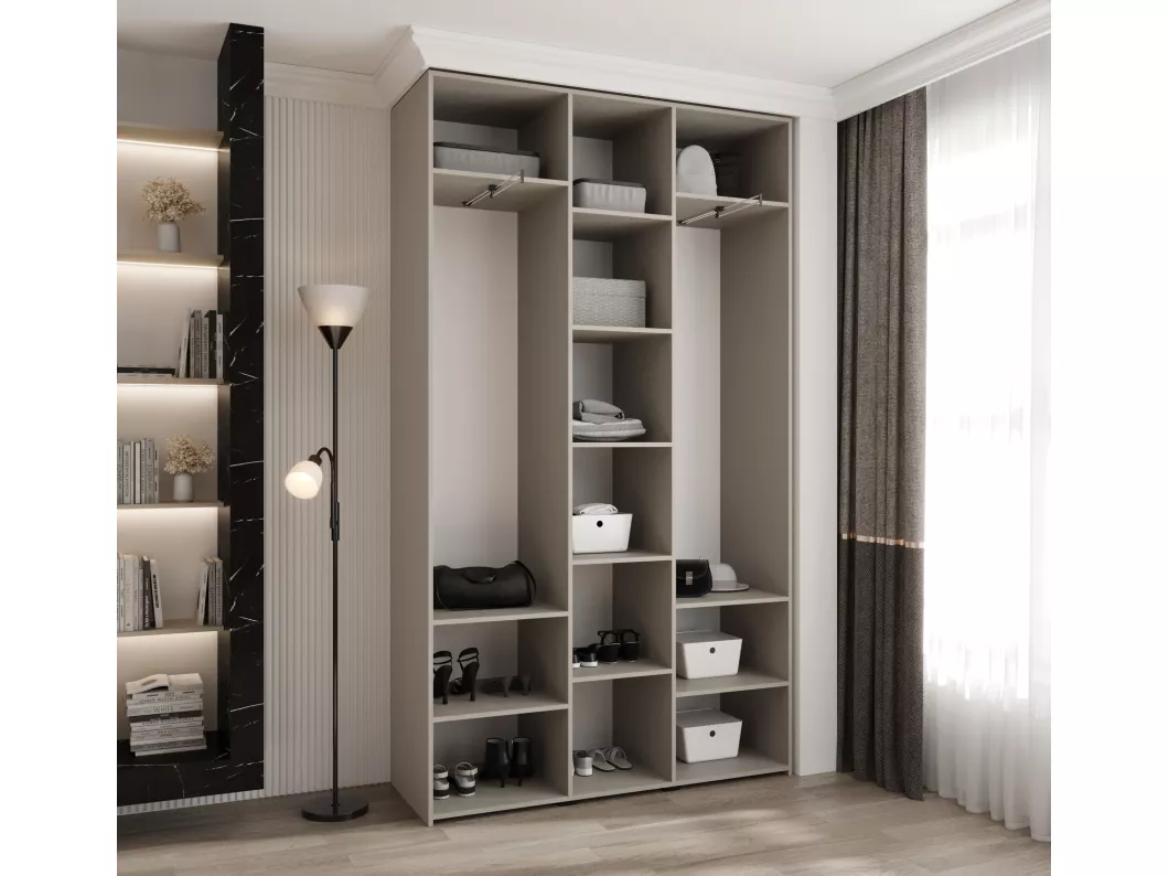 Kauf Unique Drehtürenschrank Como 1 245,5/140/40 3-türig (Kaschmir/Gold) Begrenzt auf 3 Tage