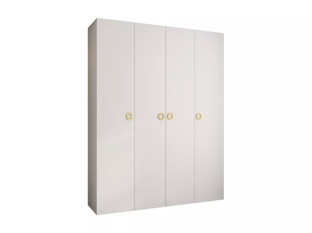 Kauf Unique Drehtürenschrank Como 1 245,5/190/50 4-türig (Weiß/Gold)